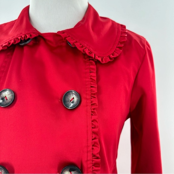 BCX juniors dress coat size S deep ruby red double breasted vintage 90s y2k - Picture 4 of 14